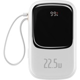 Baseus Powerbank Qpow PRO with cable, 20000mAh, 22.5W (White) (20000 mAh, 22.50 W, 22.50 Wh), Powerbank, Weiss