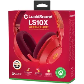 PowerA LucidSound LS10X Gen 2 Wired Gaming Headset for Xbox Series X|S - Rote Glut, offiziell lizenziert, bequemes Design, schnelle Audio-Steuerung, klappbares Stummschaltmikrofon