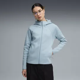 Puma Sweatjacke "EvoStripe Kapuzenjacke Damen", Damen, Gr. S, seafoam blau, Obermaterial: 77% Baumwolle, 23% Polyester. Taschenfutter: 100% Baumwolle. Einsatz: 81% Baumwolle, 19% Polyester, Sweatjacken Sweatjacke