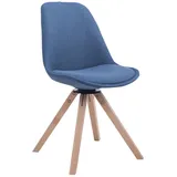 CLP Besucherstuhl Troyes Drehbar Stoff Square blau/natura