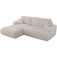 MKS Ecksofa OVO Cord 4-Sitzer Beige