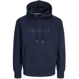 JACK & JONES Herren Hoodie Kapuzenpullover JORFREDERIKSBERG- Regular Fit Regular Fit Blau 12262811 XL