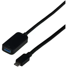 EFB-Elektronik USB-C auf USB-A 5 m Schwarz