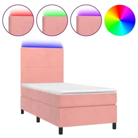 vidaXL Boxspringbett 100 x 200 cm Rosa