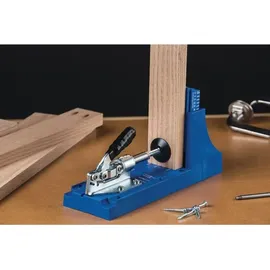 Kreg Jig K4 Starter Set ( K4 ) Tischler Komplettset Verbindungssystem aus Holz mit Bohrschablone K4, Stufenbohrer, Bit, Schrauben und Stopfen