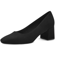 Marco Tozzi Damen Pumps mit Blockabsatz Vegan, Schwarz (Schwarz),