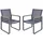 Garden Pleasure Sessel SILEA 2er Set 71 x 57 x 86 cm braun/schwarz