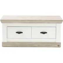 furn.design Schuhbank 107 x 48 x 0 cm Sitzbank / weiß