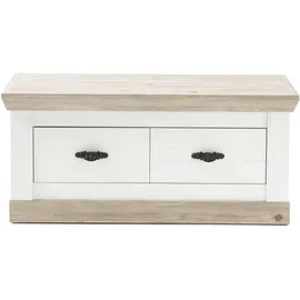 furn.design Schuhbank 107 x 48 x 0 cm Sitzbank / weiß