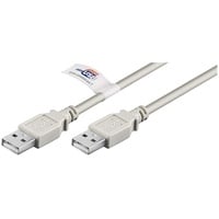 goobay USB Kabel (A-Stecker auf A-Stecker) 2m, Grau