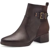 Jana Damen Stiefeletten mit Absatz mit Schnalle Vegan, Braun (Mocca), 38 EU