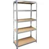 schulte-regalwelt Schwerlastregal Holz 180 x 90 x 40 cm silber