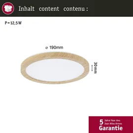 Paulmann Atria Shine 1 rund Holzoptik