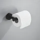 Toilettenpapierhalter Ohne Bohren, Schwarzer Edelstahl, Selbstklebend, Für Badezimmer - 1 Stück - Crezuo