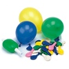 Papstar 500 Luftballons mit 10 Ballon Pumpen Ø 8,5 cm farbig sortiert