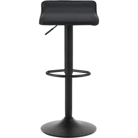 Woltu Barhocker 2er Set, Barstuhl Tresenhocker Bistrohocker Designer Hocker, höhenverstellbar drehbar, Kunstleder Stahl, Schwarz
