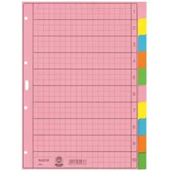 Papierregister Blanko, A4, Papier, 10 Blatt, farbig
