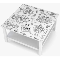 MyMaxxi Möbelfolie Tischfolie Glücklich grau Bubblefree selbstklebend Folie 50 cm x 50 cm