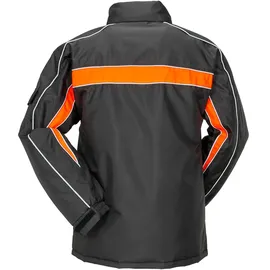 Planam Cosmic Regenjacke Unisex Schwarz/Orange XL