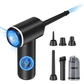 Tragbare Luftpumpe, Mini-Akku-Elektro-Luftpumpe, Handstaubsauger, buerstenloser Motor, 7 kPa, hohe Leistung, integrierter 6000-mAh-Akku, schnelles ...
