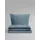 BIERBAUM Chic Uni Unifarben Blau 135 x 200 cm + 40 x 80 cm