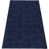 My Home Teppich »Shirley, handgewebter Viskose-Teppich, farblich changierend«, rechteckig, blau