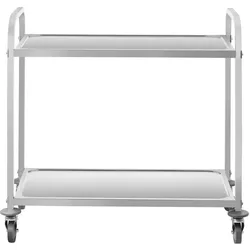 Royal Catering Servierwagen - Edelstahl - 2 Borde - Ablagen: 90 x 50 cm - 200 kg -