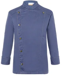 Karlowsky Jeans-Style Kochjacke, vintage blue, Kochbekleidung in Jeans-Optik mit schlanker Silhouette, Größe: 52