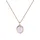 Elli Halskette Oval Solitär Anhänger mit Rosenquarz 925 Sterling Silber Rosévergoldet