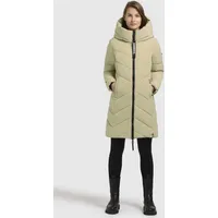 khujo Darka2 Damen, Wintermantel Steppmantel Winterjacke Kurzmantel (MAT-GREEN, S, - S