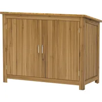 Outsunny Gartenschrank Holz, B/H/L: ca. 50x85x110 cm - braun
