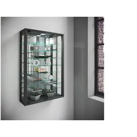 Möbel Kraft Hängevitrine ¦ schwarz ¦ Maße (cm): B: 59 H: 91,3 T: 18.0