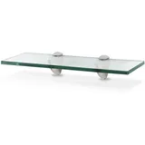 Glasregal Wandregale mit Halterung Glasboden Badregal Bad Ablage Glasablage Regal Glas Badablage Glasscheibe Halterung Regale Klarglas Wandregal