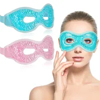 ACWOO Augenmaske Kühlend Kühlbrille, Cooling Eye Mask für Heiße Kältetherapie Geschwollene und Müde Augen, Augenringe, Migräne (Blue+Rosa)