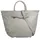 Samantha look Henkeltasche, echt Leder, Made in Italy grau