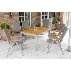 Garten-Essgruppe MERXX "Naxos", beige (natur), Obermaterial: 100% Polyester, Sitzmöbel-Sets