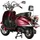 Alpha Motors Mofaroller Firenze 50 ccm 25 km/h, weinrot