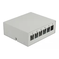 Delock Leeres Keystone-Patchpanel - geeignet für Wandmontage, DIN schienenmontie