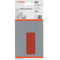 Bosch Schleifblatt C 430 Holz + Lack 93x186MM Körnung 80 10 St.