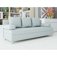 Schlafsofa Doris Wohnzimmer Couch mit Bettkasten Elegant Sofa Design Grau Modern