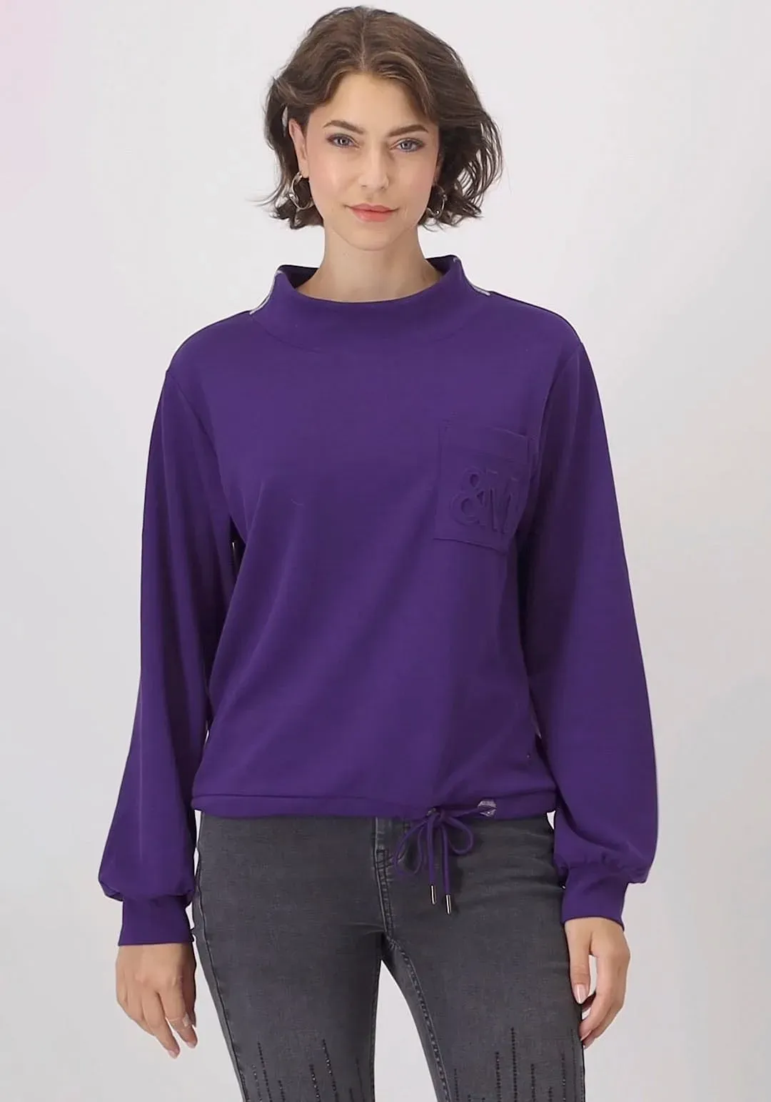 Monari Sweatshirt, mit aufgesetzter Tasche Monari lila 34