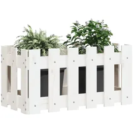 furnicato Pflanzkübel 60 x 30 x 30 cm Weiß