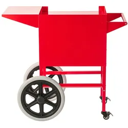 Romux® Roter Wagen für Popcornmaschine 94x50x34 cm | Wagen mit Rollen für professionelle Popcornmaschine aus lackiertem Blech für Jahrmärkte
