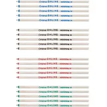 ONLINE USV-Systeme Kugelschreiber Ersatzminen D1 M 20 Stück Rot/Blau/Schwarz/Grün