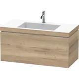 Duravit Waschtischunterschrank c-bonded L-Cube 100x48cm, 1 HL, Ei marm., 1 Ausz., wandhängend