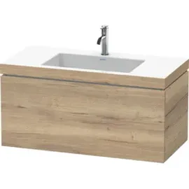 Duravit Waschtischunterschrank c-bonded L-Cube 100x48cm, 1 HL, Ei marm., 1 Ausz., wandhängend