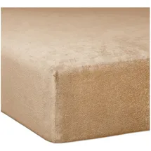 Traumschlaf Spannbettlaken Biber 120 x 200 - 130 x 200 cm sand