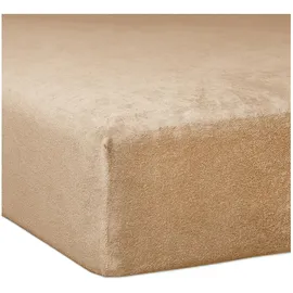 Traumschlaf Spannbettlaken Biber 120 x 200 - 130 x 200 cm sand