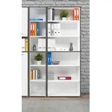 Forte Keflav Aktenregal 84,5 x 41,5 x 226,5 cm grau/weiß