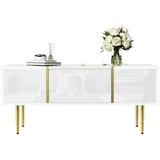 stilvora Couchtisch Weiß MDF 100 x 41,5 x 60 cm
